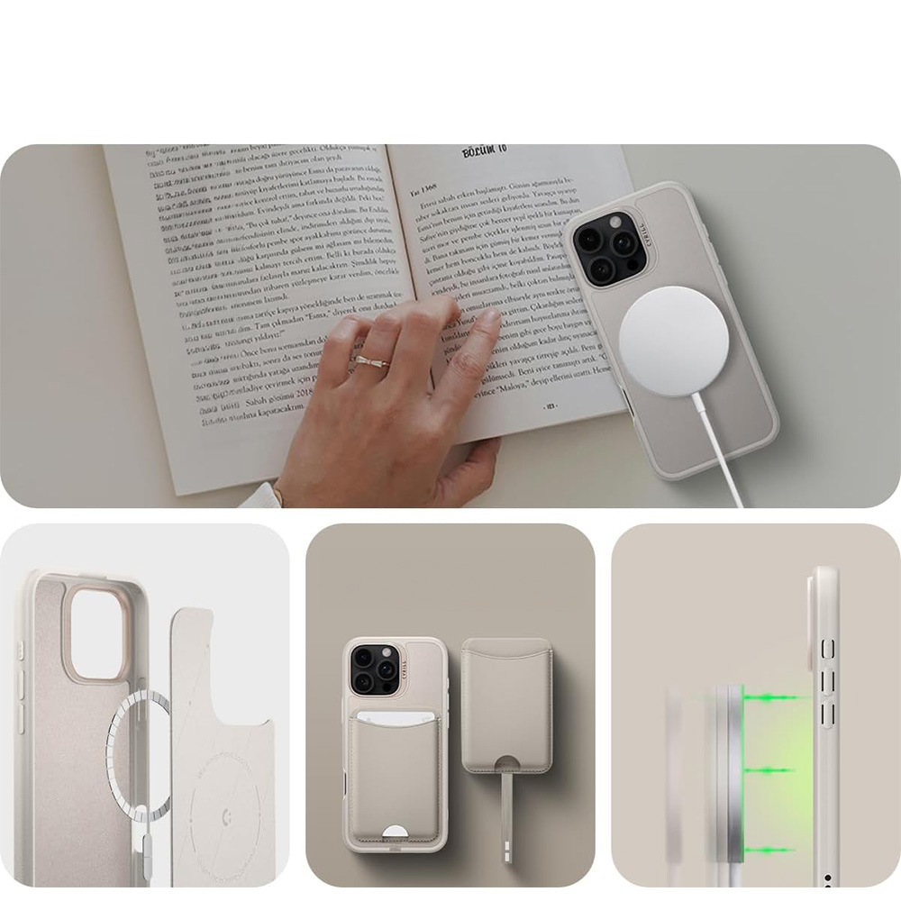 Etui Spigen Cyrill Kajuk Mag MagSafe do Apple iPhone 16 Pro, beżowe
